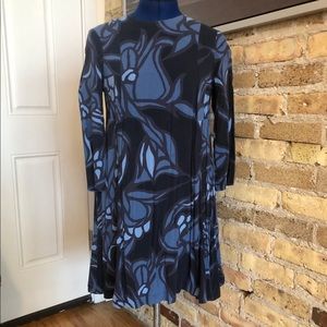 H&M | Blue Swirl Pattern Swing Dress